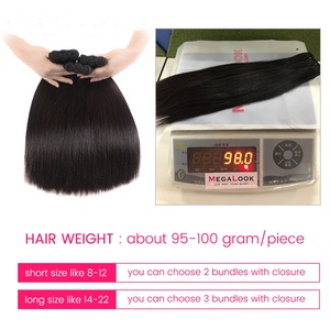 Guangzhou Garantie Cheveux Super Double Dessiné Vierge Brésilienne Non Transformés Cheveux Raides Tissage Bundles Fermeture Sans Perte - Product Image 4