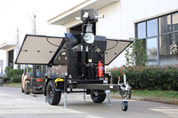 Hochsichere Mobile Solar-CCTV-Anlage mit LED-Lichtturm, DC-Stromversorgung, 4K IP67 Wasserdicht, WLAN, 8-Kanal-NVR zur Überwachung