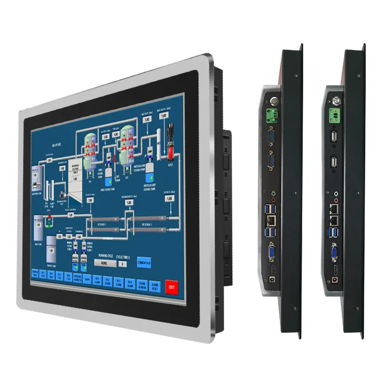 Ip65 Waterproof Embedded Wall Mount True Flat Panel Pc Android tudo em One Touch Screen Computador Industrial