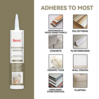 Émulsion polymère acrylique à base de solvant pour adhésif de construction, mastic acrylique pour plinthes, calfeutrage peignable, cartouche de 300 ml