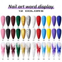 JTING Gel de Peinture 3D Sans Essuyage 12 Couleurs Effet Unique Nail Art Gel Polish en Relief Collection OEM Personnalisé Conception Gratuite pour Pots
