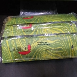 Home Fragrance Popular Auroshikha Brand Lemongrass <b>Perfumed</b> Hand Rolled Incense Sticks Wholesale From India. - Product Image 1