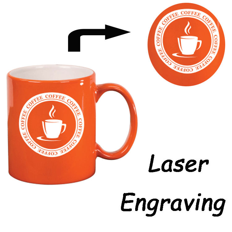 High Quality Glazed 12oz Coffee Cup Laser Engraving Souvenir Ceramic Mug