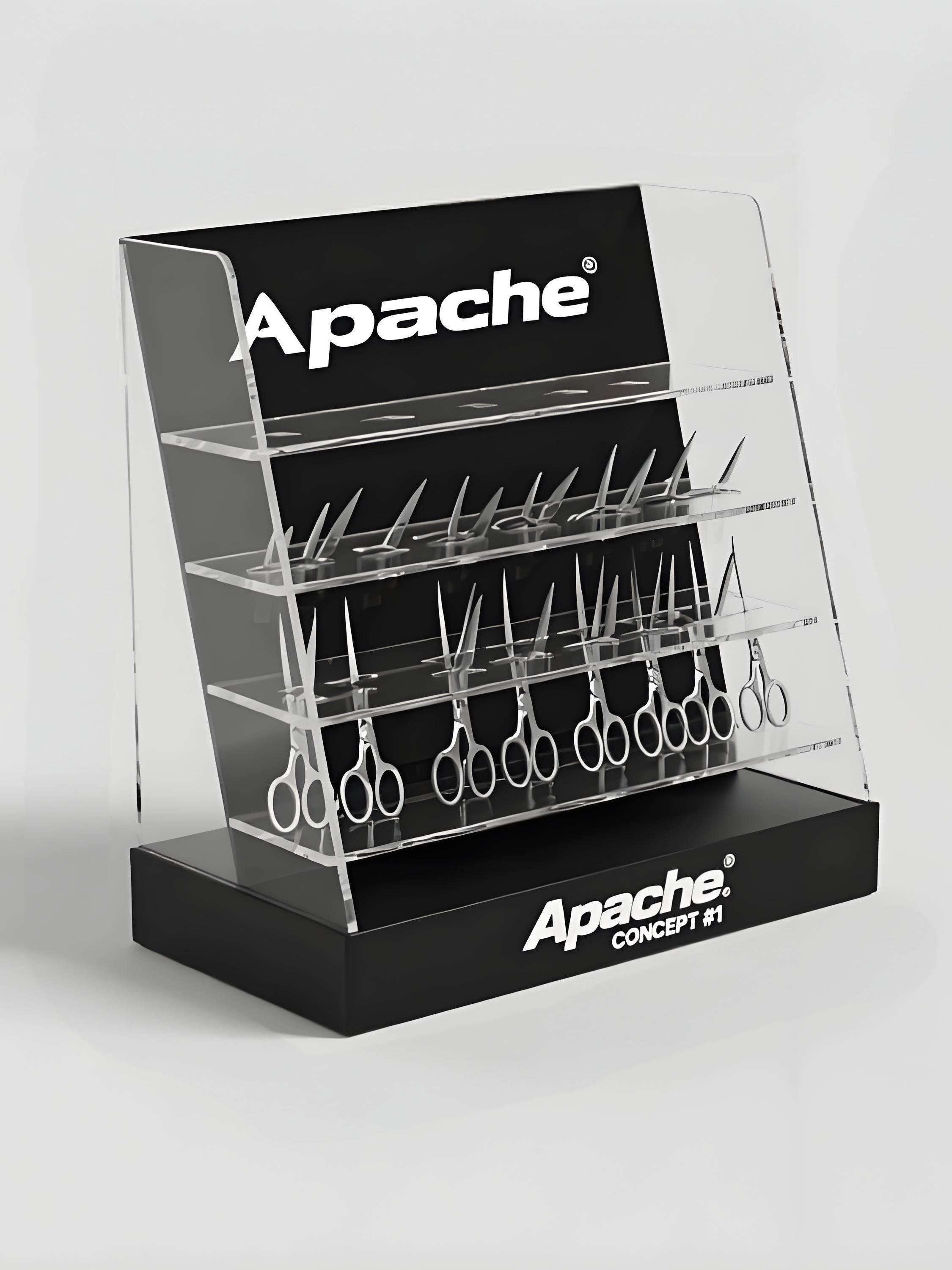 Apache Acrylic Scissors Counter Display Stand for Supermarket Shelves for Barbershop Rack for Scissor Retail — view 3