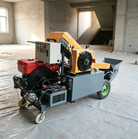 Bomba de Concreto Pequeña de Diésel y Camión Mezclador de Concreto para Construcción, Bomba de Concreto de Rendimiento Estable para Construcción de Edificios