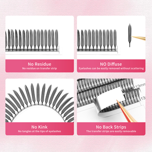 XIUSUZAKI Neu eingetroffen: Handgefertigte 12-reihige koreanische PBT Premade Volume Fans – Anime Comic Spire Lash, federleicht und weich für dunkle, matte Wimpern - Product Image 2