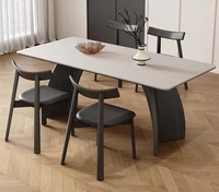 Table à manger en bois massif, style moderne minimaliste pour la maison et le bureau, table Wabi Sabi minimaliste italienne couleur macchiato