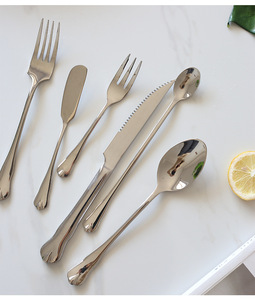 Hiện đại gương đánh bóng thiết lập dao kéo nước thả gương ánh sáng đuôi bữa ăn chính dao ngã ba trà bánh ngã ba trái cây ngã ba salad ngã ba - Product Image 2