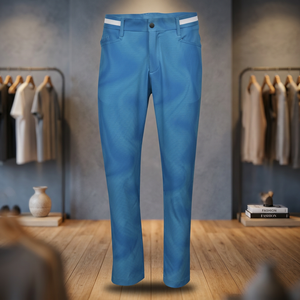 Pantalon de golf long pour homme Handee, sportif, bleu marine, respirant, 100% polyester - Product Image 2
