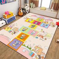 Tapis de chambre d'enfants design 3d personnalisé, accessoire d'intérieur à motif dessin animé pour le salon
