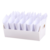 Biodégradable écologique frites gaufre oeuf mariage confettis cône support emballage porte-plateau Kraft expédition boîte postale