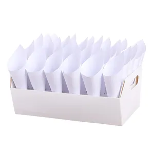 Biodegradable Eco Friendly French Fry Waffle Egg Wedding Confetti Cone Stand Packaging Tray Holder Kraft Shipping Mailer Box