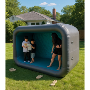 Piscine gonflable géante carrée personnalisée avec <span class=keywords><strong>toboggan</strong></span>, pour la famille, à utiliser en extérieur, piscina, piscine, <span class=keywords><strong>toboggan</strong></span>, verano - Product Image 6