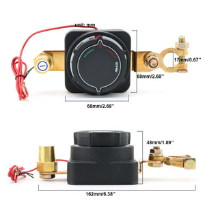 Interrupteur universel de coupure de batterie à colonne supérieure avec voltmètre pour pôles positifs et négatifs, pour applications marines, VR, voitures et camions - Product Image 2