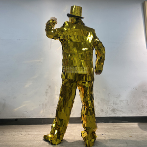 Costume de performance unisexe en acrylique mécanique avec <span class=keywords><strong>film</strong></span> réfléchissant pour bar, boîte de nuit, carnaval, scène, fête - Product Image 4