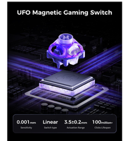 Teclado Mecánico para Juegos GravaStar Mercury V60 Pro, Cableado, Efecto Hall Magnético, Intercambiable en Caliente, RGB, 61 Teclas