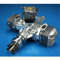 Nouveau Moteur à essence OEM DLE60 pour avion RC, bicylindre, deux temps, échappement latéral, refroidissement naturel par air, démarrage manuel, 60cc, jouet