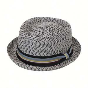 Sombrero de Paja de Colores Variados, Estilo Pork Pie, Fedora de Verano, en Oferta - Product Image 5
