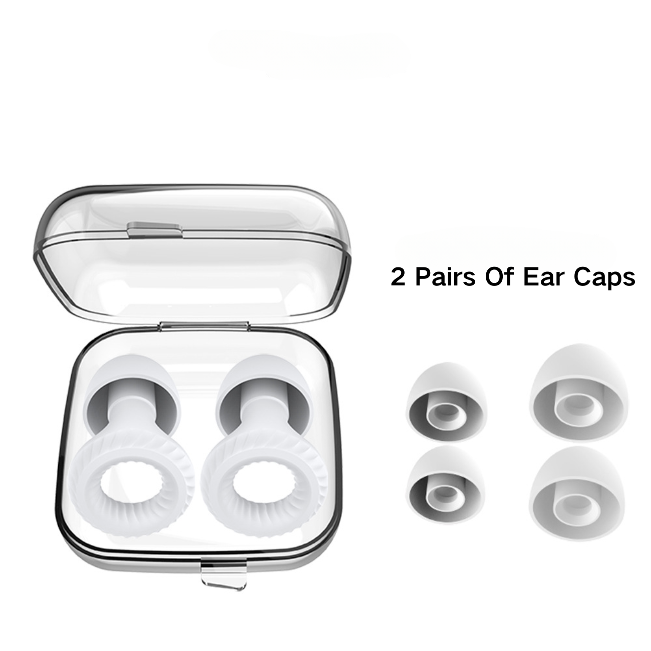 Whirlwind White Color With 2 Pairs Of Ear Caps