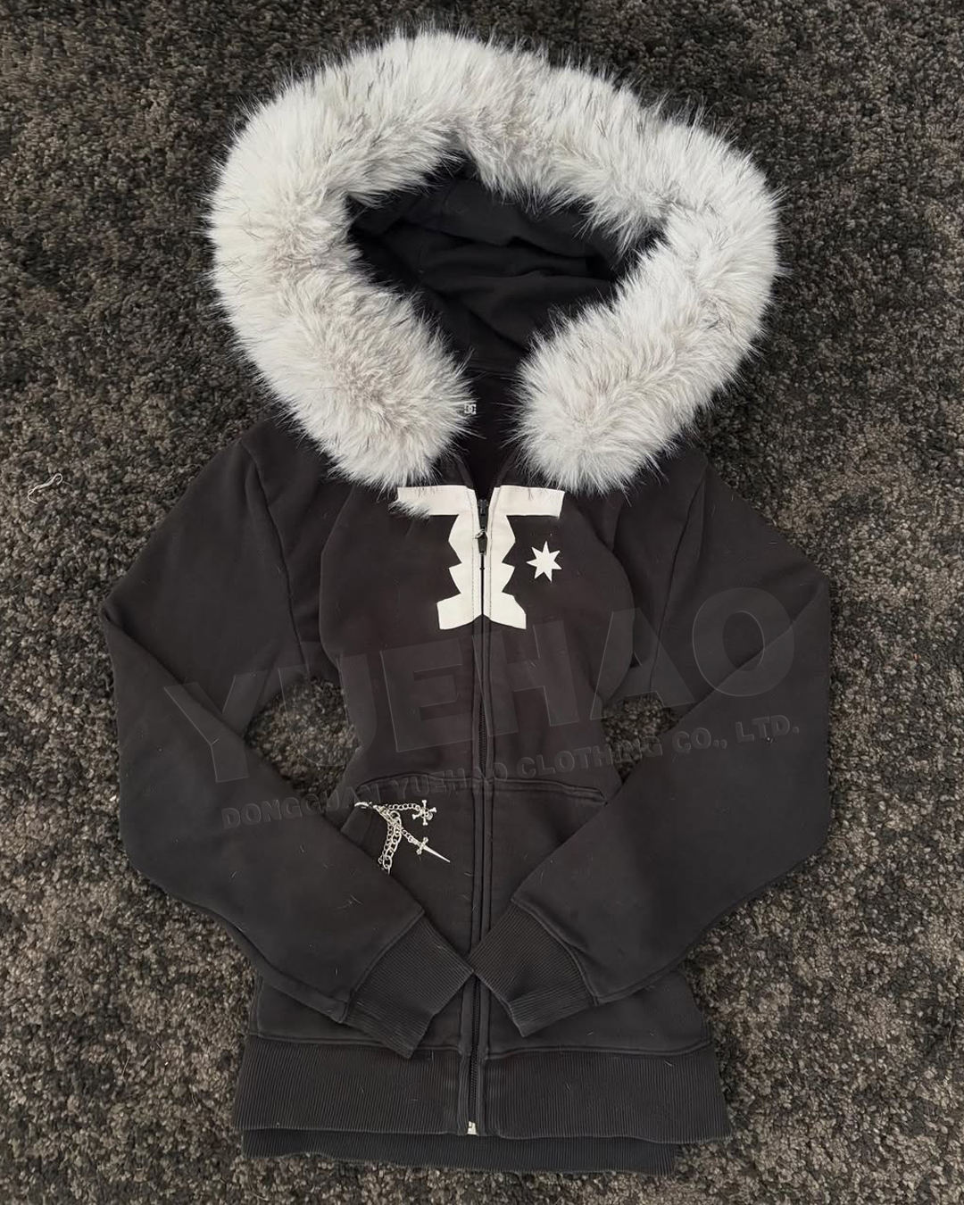 Custom Faux Fur Hoodie Women High Quality Style