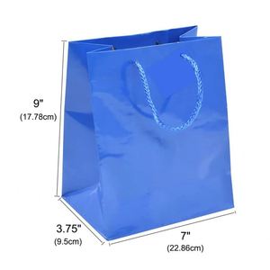 Medium Premium Paper Gift Bag with Handle Tag Durable <b>Wedding</b> Holiday Birthday Graduation Shop Gift Bag Glossy Surface Paper Bag - Product Image 2