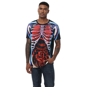 Camiseta gráfica de órganos internos de <span class=keywords><strong>esqueleto</strong></span> masculino con estampado 3D para hombres, divertida camiseta de manga corta con diagrama de estructura humana, camisetas - Product Image 4