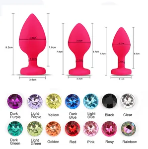 Sexbay material ecológico 3 peças para casal adulto, plug de silicone para bunda lisa, brinquedo sexual de cristal, plug anal para homens