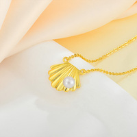 18K Plaqué Or Perle Shell Design Collier Bijoux argent 925 Perle Shell Colliers Boucles D'oreilles Pour Femmes ensembles de bijoux