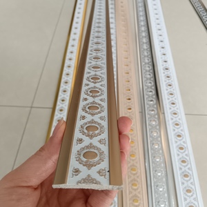 Lignes de moulures décoratives murales intérieures en polystyrène PS couleur or champagne - Product Image 4