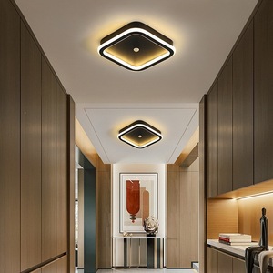 Plafonnier LED moderne en fer <span class=keywords><strong>avec</strong></span> détecteur <span class=keywords><strong>de</strong></span> <span class=keywords><strong>mouvement</strong></span> à induction intégré, luminaire intelligent à montage en surface pour éclairage intérieur, blanc - Product Image 3