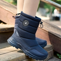 Chaussures d'hiver en coton pour femmes et hommes Semelle TPR velours épaississant bottes chaudes éclaboussures d'eau anti-dérapant bottes de neige en coton épais