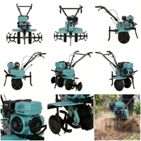 Motocultor de Gasolina de 7HP, 170F, con Transmisión por Correa, Mini Cultivador Rotatorio, Tractor de Jardín, para Labranza Agrícola en Pequeñas Granjas