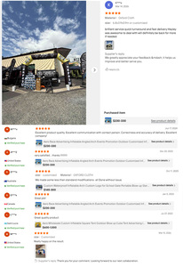 ซุ้มแอลอีดีเป่าลมแอลอีดีแบบเป่าลมกันน้ำใช้กลางแจ้ง - Product Image 5