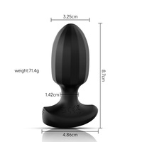 Plug anal pour hommes rechargeable, 9 fréquences de vibration, télécommande sans fil via application, étanche, en silicone, jouet de stimulation de la prostate