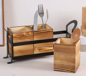 Tezgah ve yemek depolama rafı için büyük 3 bölme çiftlik mutfak eşyası tutucu - Product Image 3