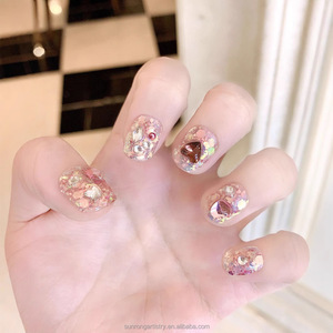Unghie Finte per Bambini all'Ingrosso, Estensioni di Unghie Artificiali con Glitter e Strass, Unghie Press-on per Bambine - Product Image 4