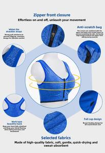 Soutien-gorge de sport antichoc pour femme avec fermeture éclair frontale, sans armatures, respirant, pour la course et le fitness, vente en gros - Product Image 5