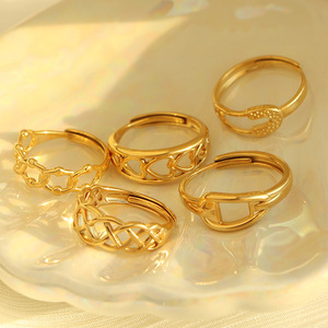 Geometric Fashion <b>Rings</b> Gold Unisex Index Finger <b>Ring</b> Gift Jewelry - Product Image 3