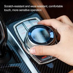 Boutons multimédias de voiture, garnitures de boutons, couvercles décoratifs, autocollants ABS IDrive, décoration universelle pour BMW Mini Cooper / NBT 5/7 boutons - Product Image 4