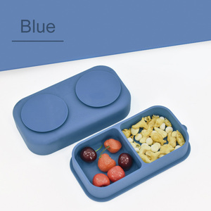 Wholesale BPA Free <b>Lunch</b> Container Silicone Leak Proof Foldable Food Storage <b>with</b> Suction Cups <b>Lunch</b> <b>Box</b> <b>with</b> Spoon and Fork - Product Image 5