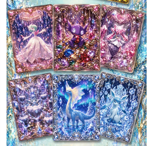 Cartes à collectionner en métal Pokémon Anime, Boîte de 100 cartes gradées, Boîte mystère Broken Diamond, Impressions d'art Giclée, Cadeau, Vente en gros - Product Image 4
