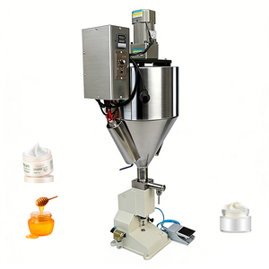 Mezclador y llenador neumático pequeño con calentamiento para mantequilla, queso, miel, crema, loción, champú, salsa, grasa animal, aceite vegetal, jabón y gel - Product Image 1