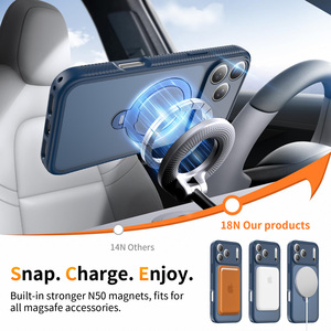 เคสโทรศัพท์มือถือแบบแม่เหล็กกันกระแทก หมุนได้ 360 องศา สำหรับ iPhone พร้อมขาตั้ง รุ่น Coque สำหรับ iPhone 17 16 Pro Max - Product Image 4