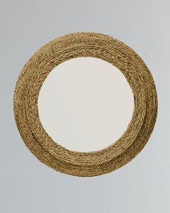 Miroir en jonc de mer au Design moderne, fait à la main, décoration murale de maison, Vintage naturel, fabriqué au Vietnam, offre spéciale, - Product Image 5