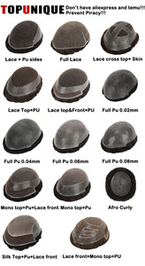 <span class=keywords><strong>Parrucchino</strong></span> TOPUNIQUE per <span class=keywords><strong>Uomo</strong></span>, Sistema di Base in Pizzo Completo Tedesco, Protesi Capillare Non Chirurgica per Uomini - Product Image 6