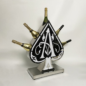 Type Light Ace Of Spades LED Wine <b>Rack</b> With Color Changing Lights For <b>Bar</b> Display - Product Image 4