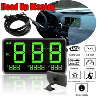 Precio de Fábrica C80 para Todos los Vehículos, Velocímetro Digital Compatible con Pantalla de 4.5 Pulgadas, GPS MPH/KM/H, Pantalla HUD para el Tablero del Automóvil, Color Negro