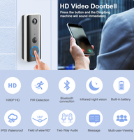 Sonnette vidéo intelligente Tuya FHD sans fil Wi-Fi avec interphone vidéo basse consommation pour téléphone, caméra de sécurité pour maison connectée
