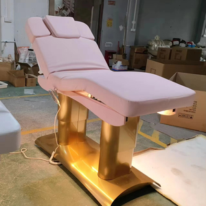 Luxury Modern Gold <b>Electric</b> Collapsible Spa Facial Massage Bed for Estheticians Beauty Salon Lash Bed Living Room Bedroom Hotel - Product Image 1