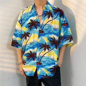เสื้อเชิ้ตชายหาดแขนสั้นสไตล์ไทย ลายด<span class=keywords><strong>อก</strong></span>ไม้ฮาวาย แต่งลูกปัด ผ้าทวิล กระดุมแถวเดียว สำหรับผู้ใหญ่ ใส่สบาย เห<span class=keywords><strong>ม</strong></span>าะสำหรับวันหยุด - Product Image 1